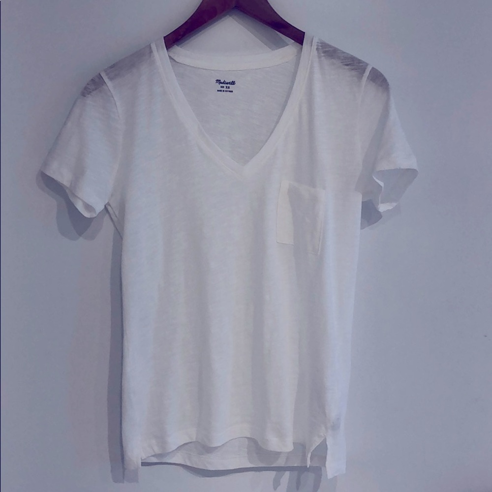 Madewell white v neck T